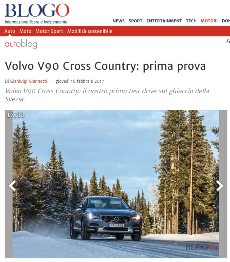 Test Drive Volvo V90 in Svezia